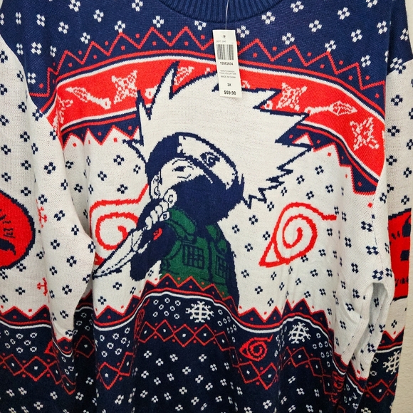 Naruto Shippuden Blue Sweater with Character Design - Picture 2 of 4